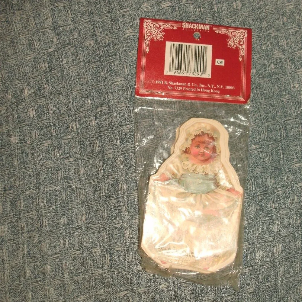 NWT Shackman Vintage Victorian Print Bonnet & Sash Little Girl Garland 99